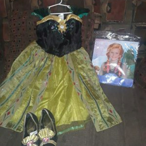 Princess Anna costume with Shoes & Wig